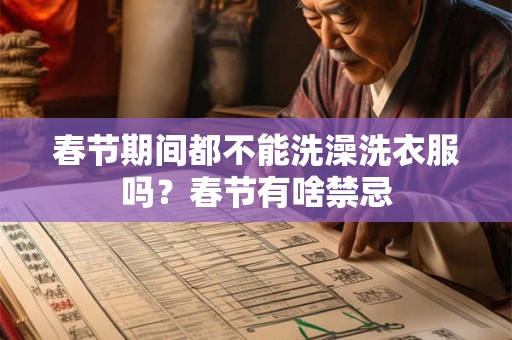 春节期间都不能洗澡洗衣服吗？春节有啥禁忌