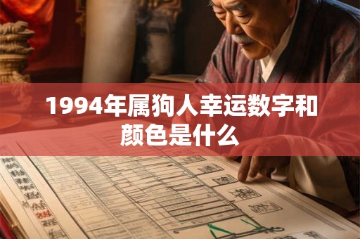 1994年属狗人幸运数字和颜色是什么