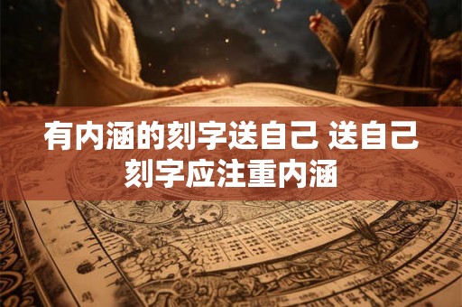 有内涵的刻字送自己 送自己刻字应注重内涵