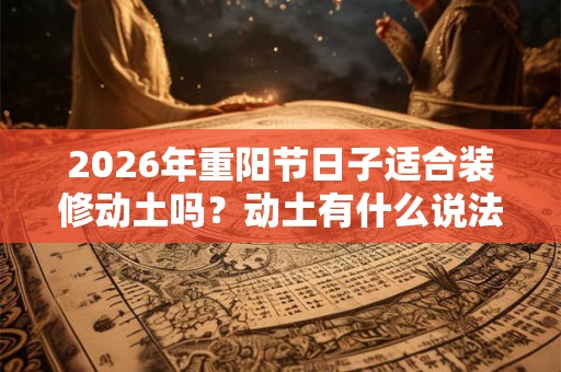 2026年重阳节日子适合装修动土吗？动土有什么说法？