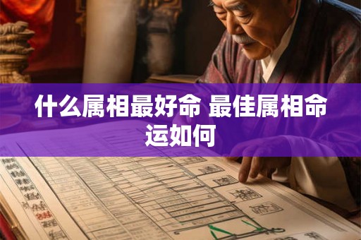 什么属相最好命 最佳属相命运如何 什么属相最好命 最佳属相命运如何