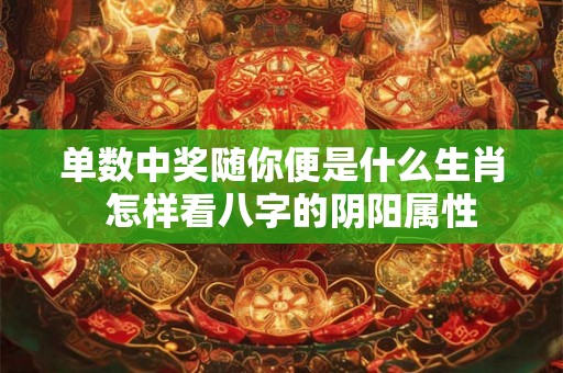 单数中奖随你便是什么生肖 怎样看八字的阴阳属性 单数中奖随你便是什么生肖 怎样看八字的阴阳属性