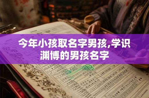 今年小孩取名字男孩,学识渊博的男孩名字
