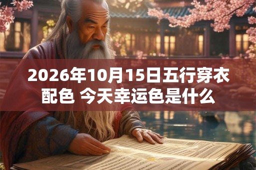 2026年10月15日五行穿衣配色 今天幸运色是什么