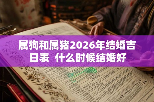 属狗和属猪2026年结婚吉日表  什么时候结婚好