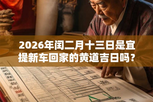 2026年闰二月十三日是宜提新车回家的黄道吉日吗？