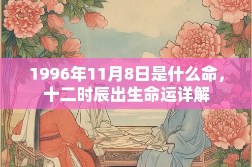 1996年11月8日是什么命，十二时辰出生命运详解