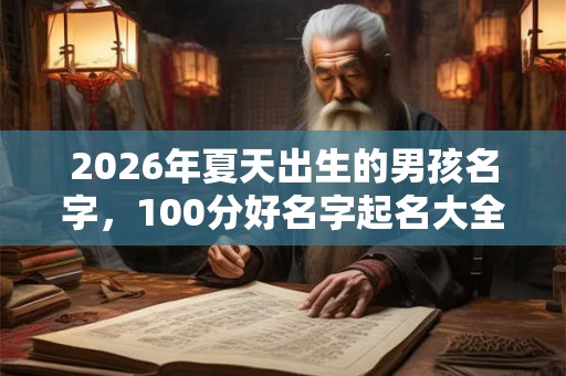 2026年夏天出生的男孩名字，100分好名字起名大全