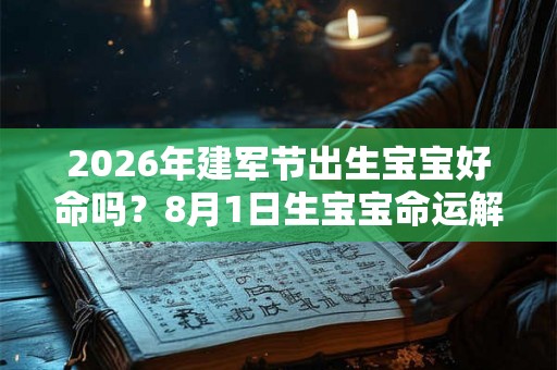 2026年建军节出生宝宝好命吗？8月1日生宝宝命运解析！