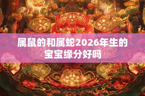 属鼠的和属蛇2026年生的宝宝缘分好吗