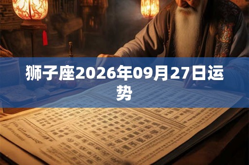狮子座2026年09月27日运势