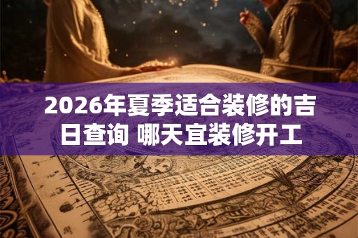 2026年夏季适合装修的吉日查询 哪天宜装修开工