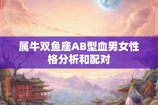 属牛双鱼座AB型血男女性格分析和配对