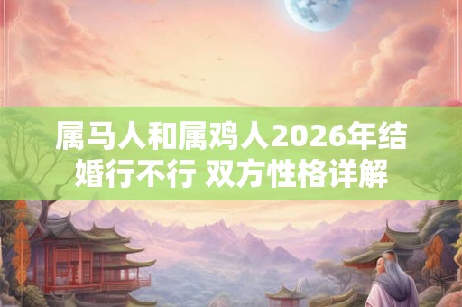 属马人和属鸡人2026年结婚行不行 双方性格详解 属马人和属鸡人2026年结婚行不行 双方性格详解