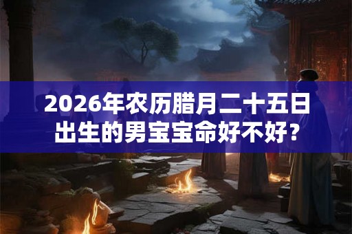 2026年农历腊月二十五日出生的男宝宝命好不好？