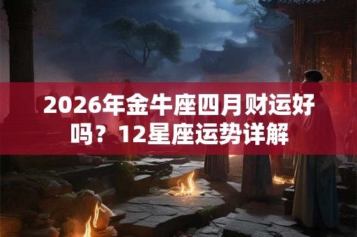 2026年金牛座四月财运好吗？12星座运势详解