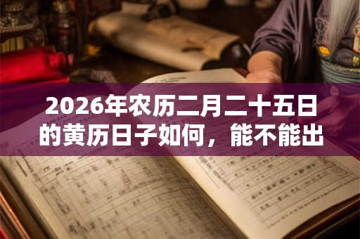 2026年农历二月二十五日的黄历日子如何，能不能出殡？