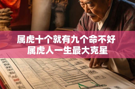 属虎十个就有九个命不好 属虎人一生最大克星