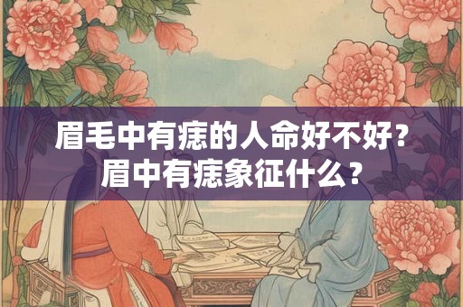 眉毛中有痣的人命好不好？眉中有痣象征什么？