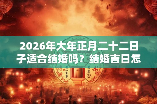 2026年大年正月二十二日子适合结婚吗?结婚吉日怎么选? 2026年大年正月二十二日子适合结婚吗?结婚吉日怎么选?