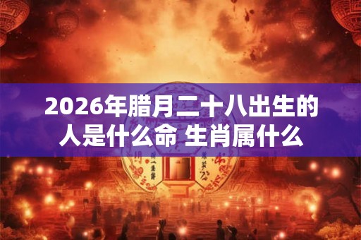 2026年腊月二十八出生的人是什么命 生肖属什么 2026年腊月二十八出生的人是什么命 生肖属什么
