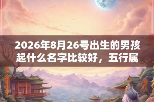 2026年8月26号出生的男孩起什么名字比较好,五行属什么 2026年8月26号出生的男孩起什么名字比较好,五行属什么