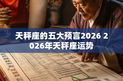 天秤座的五大预言2026 2026年天秤座运势