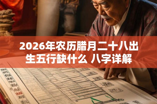 2026年农历腊月二十八出生五行缺什么 八字详解