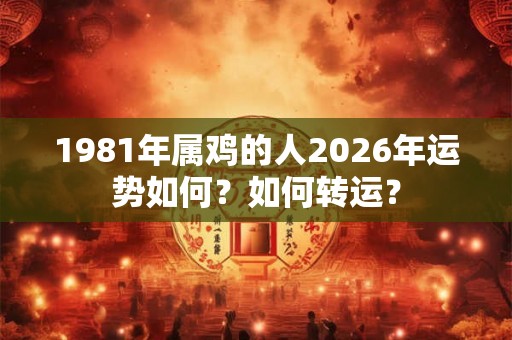 1981年属鸡的人2026年运势如何?如何转运? 1981年属鸡的人2026年运势如何?如何转运?