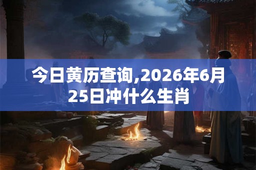 今日黄历查询,2026年6月25日冲什么生肖
