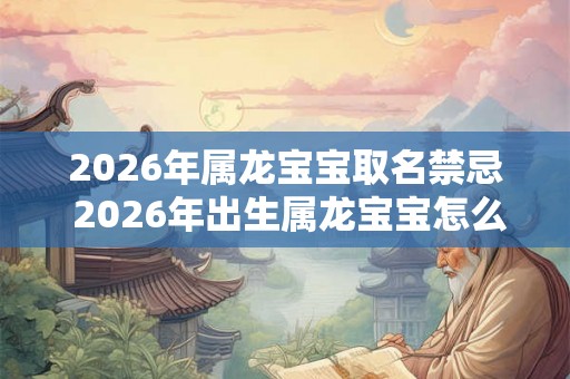 2026年属龙宝宝取名禁忌 2026年出生属龙宝宝怎么起名