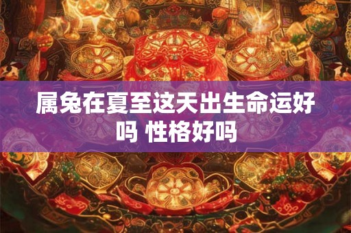 属兔在夏至这天出生命运好吗 性格好吗 属兔在夏至这天出生命运好吗 性格好吗