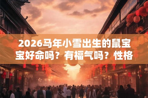 2026马年小雪出生的鼠宝宝好命吗？有福气吗？性格如何？