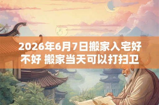 2026年6月7日搬家入宅好不好 搬家当天可以打扫卫生吗