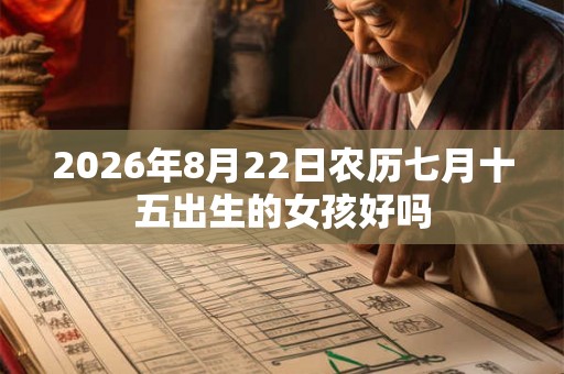 2026年8月22日农历七月十五出生的女孩好吗