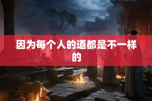 因为每个人的道都是不一样的