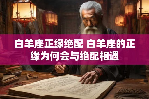 白羊座正缘绝配 白羊座的正缘为何会与绝配相遇