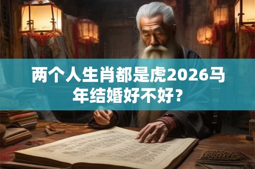 两个人生肖都是虎2026马年结婚好不好? 两个人生肖都是虎2026马年结婚好不好?