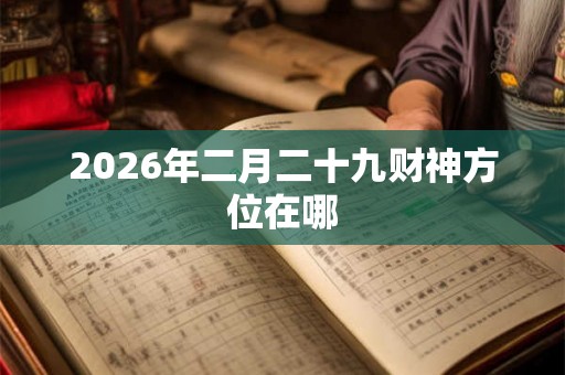 2026年二月二十九财神方位在哪 2026年二月二十九财神方位在哪