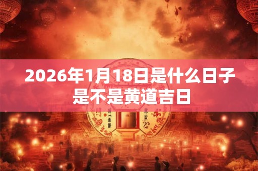 2026年1月18日是什么日子 是不是黄道吉日