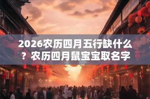 2026农历四月五行缺什么？农历四月鼠宝宝取名字