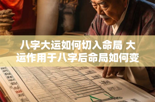 八字大运如何切入命局 大运作用于八字后命局如何变化 八字大运如何切入命局 大运作用于八字后命局如何变化