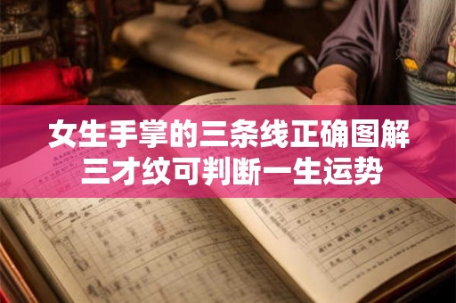 女生手掌的三条线正确图解 三才纹可判断一生运势