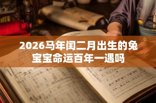 2026马年闰二月出生的兔宝宝命运百年一遇吗