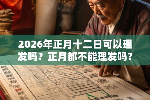 2026年正月十二日可以理发吗？正月都不能理发吗？