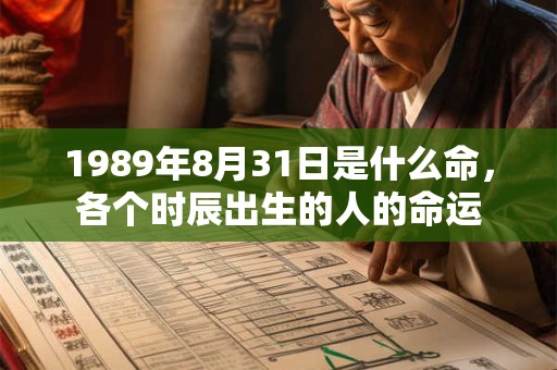 1989年8月31日是什么命，各个时辰出生的人的命运