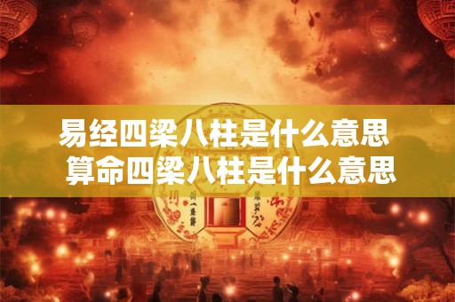 易经四梁八柱是什么意思  算命四梁八柱是什么意思