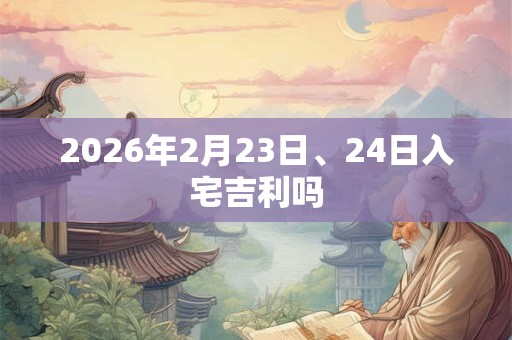 2026年2月23日、24日入宅吉利吗