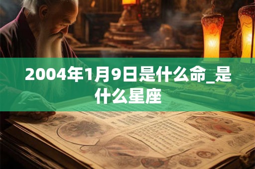 2004年1月9日是什么命_是什么星座