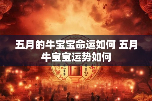 五月的牛宝宝命运如何 五月牛宝宝运势如何 五月的牛宝宝命运如何 五月牛宝宝运势如何